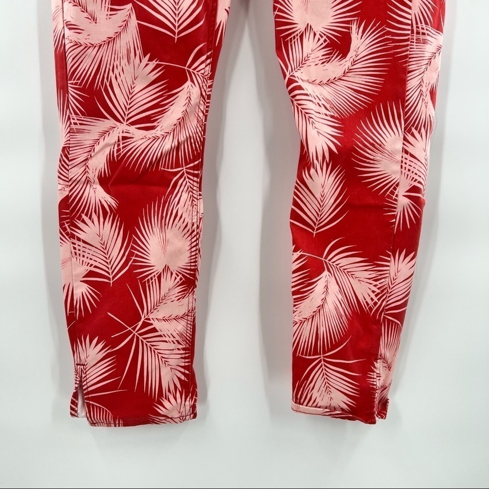 Jen7 7for all mankind red pants trousers 8 leaf ankle skinny - Picture 3 of 11